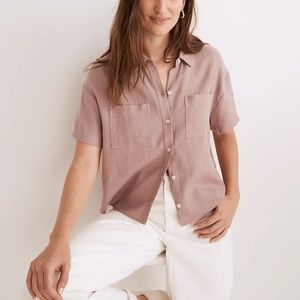 Madewell Breezewoven Beachside Shirttail Top